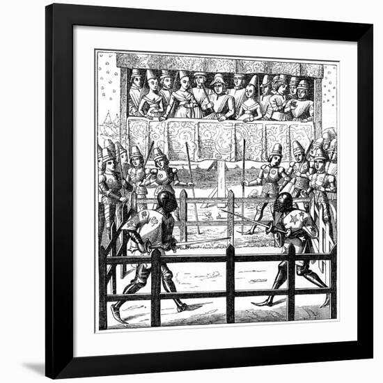 Single Combat, 15th Century-null-Framed Giclee Print