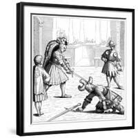 Single Combat Between Maximilien and a German Knight, 15th Century-Burgmayer-Framed Giclee Print