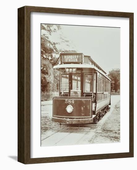 Single-Decker Electric Tram, 1907-null-Framed Photographic Print