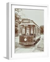 Single-Decker Electric Tram, 1907-null-Framed Photographic Print