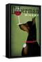 Single Doberman Winery-Ryan Fowler-Framed Stretched Canvas