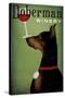 Single Doberman Winery-Ryan Fowler-Stretched Canvas