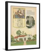 Single-Family Home, Rendering and Floor Plan-null-Framed Art Print