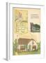 Single-Family Home, Rendering and Floor Plan-null-Framed Art Print