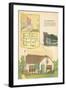 Single-Family Home, Rendering and Floor Plan-null-Framed Art Print