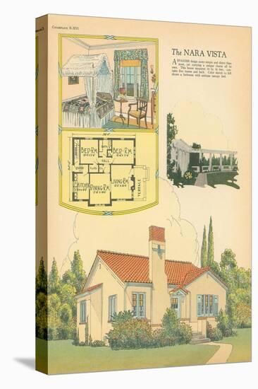 Single-Family Home, Rendering and Floor Plan-null-Stretched Canvas