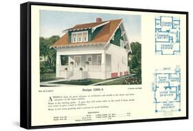 Single-Family Home, Rendering and Floor Plans-null-Framed Stretched Canvas