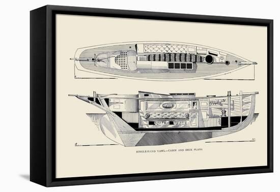 Single-Hand Yawl Cabin and Deck-Charles P. Kunhardt-Framed Stretched Canvas