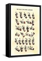 Single-Handed Alphabet in Sign Language, Used in the Us, 1800s-null-Framed Stretched Canvas