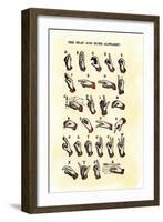 Single-Handed Alphabet in Sign Language, Used in the Us, 1800s-null-Framed Giclee Print