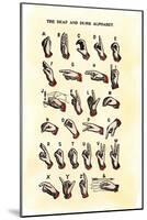 Single-Handed Alphabet in Sign Language, Used in the Us, 1800s-null-Mounted Giclee Print