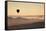 Single Hot Air Balloon over a Misty Dawn Sky, Cappadocia, Anatolia, Turkey, Asia Minor, Eurasia-David Clapp-Framed Stretched Canvas
