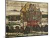 Single Houses, 1915-Egon Schiele-Mounted Giclee Print