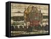 Single Houses-Egon Schiele-Framed Stretched Canvas