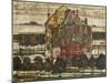 Single Houses-Egon Schiele-Mounted Giclee Print