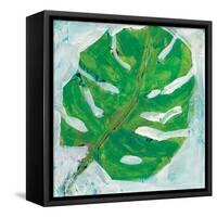 Single Leaf Play-Kellie Day-Framed Stretched Canvas