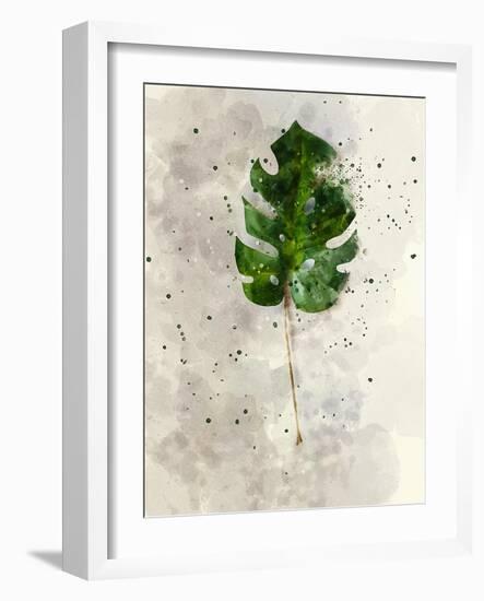 Single Leaf-Chamira Young-Framed Art Print