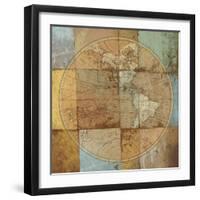 Single Map-Elizabeth Medley-Framed Art Print