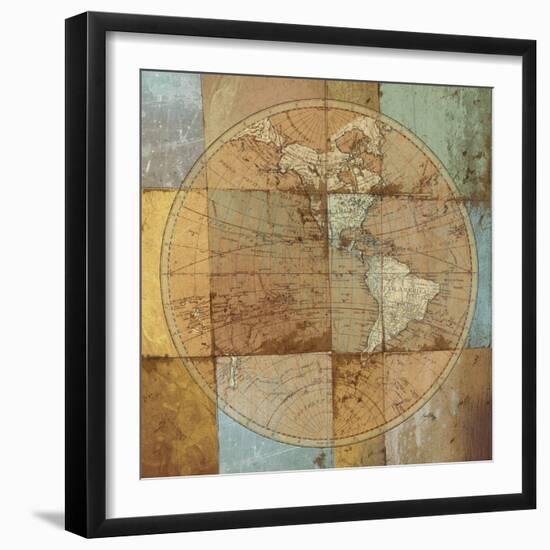 Single Map-Elizabeth Medley-Framed Art Print