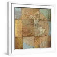 Single Map-Elizabeth Medley-Framed Art Print