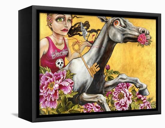 Single Mom-Coco Electra-Framed Stretched Canvas
