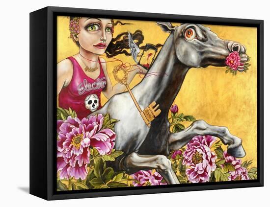 Single Mom-Coco Electra-Framed Stretched Canvas