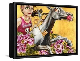 Single Mom-Coco Electra-Framed Stretched Canvas