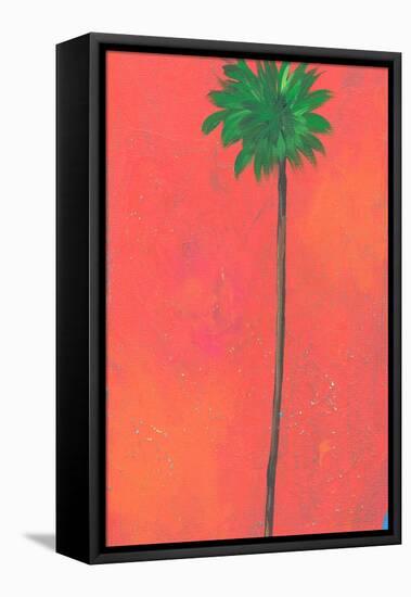 Single Palm Looking for Love-Jan Weiss-Framed Stretched Canvas