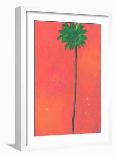 Single Palm Looking for Love-Jan Weiss-Framed Art Print