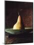 Single Pear in Bowl-David Jay Zimmerman-Mounted Premium Photographic Print