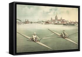 Single-Person Rowing-null-Framed Stretched Canvas