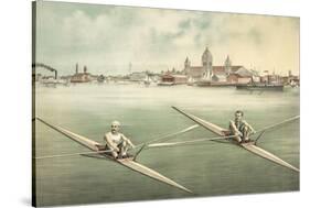Single-Person Rowing-null-Stretched Canvas