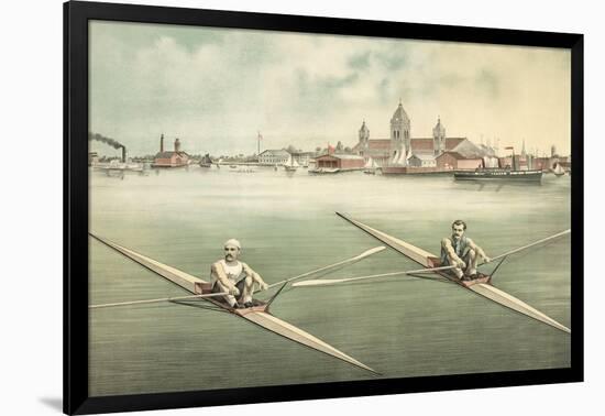 Single-Person Rowing-null-Framed Art Print