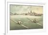 Single-Person Rowing-null-Framed Premium Giclee Print