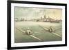 Single-Person Rowing-null-Framed Premium Giclee Print