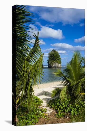 Single Rock at Coconut Point on Tutuila Island, American Samoa, South Pacific, Pacific-Michael Runkel-Stretched Canvas