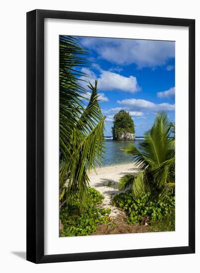 Single Rock at Coconut Point on Tutuila Island, American Samoa, South Pacific, Pacific-Michael Runkel-Framed Photographic Print