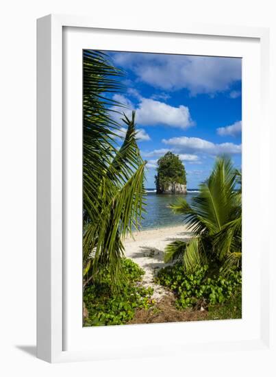 Single Rock at Coconut Point on Tutuila Island, American Samoa, South Pacific, Pacific-Michael Runkel-Framed Photographic Print
