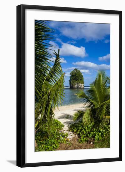 Single Rock at Coconut Point on Tutuila Island, American Samoa, South Pacific, Pacific-Michael Runkel-Framed Photographic Print