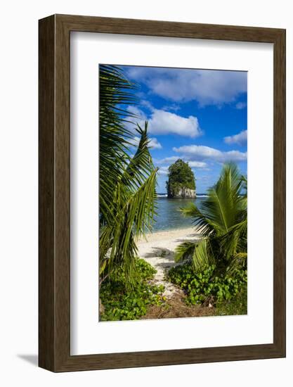 Single Rock at Coconut Point on Tutuila Island, American Samoa, South Pacific, Pacific-Michael Runkel-Framed Photographic Print