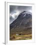 Single Small Cottage and Buachaille Etive Mor, Rannoch Moor, Glencoe, Highland Region, Scotland-Chris Hepburn-Framed Photographic Print