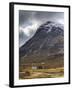 Single Small Cottage and Buachaille Etive Mor, Rannoch Moor, Glencoe, Highland Region, Scotland-Chris Hepburn-Framed Photographic Print