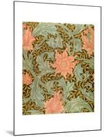 "Single Stem" Wallpaper Design-William Morris-Mounted Print