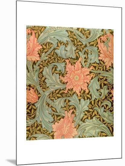 "Single Stem" Wallpaper Design-William Morris-Mounted Print