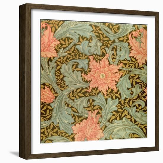 "Single Stem" Wallpaper Design-William Morris-Framed Giclee Print