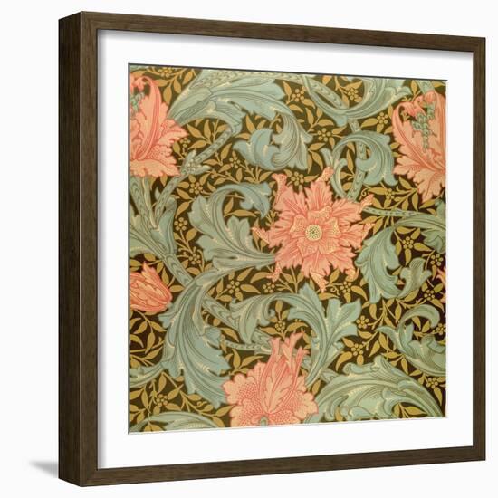 "Single Stem" Wallpaper Design-William Morris-Framed Giclee Print