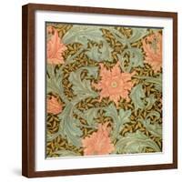 "Single Stem" Wallpaper Design-William Morris-Framed Giclee Print