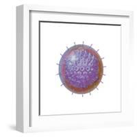 Single Virus Particle-null-Framed Art Print