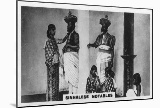 Sinhalese Notables, Ceylon, C1925-null-Mounted Premium Giclee Print