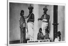Sinhalese Notables, Ceylon, C1925-null-Stretched Canvas